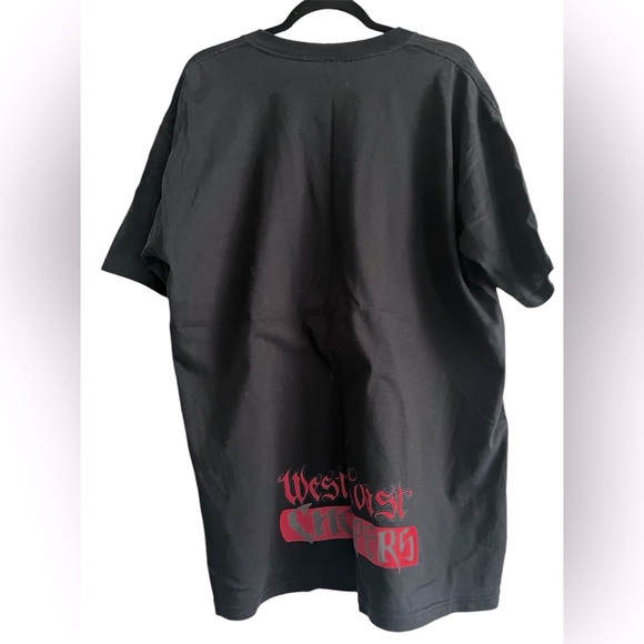 VTG LBC Style West Coast Choppers Black Red T Shirt Double Sided Graphic Y2K XL - Picture 4 of 10